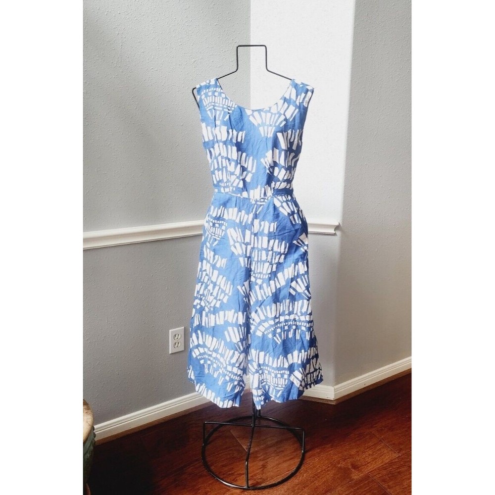 Anthropology COREY LYNN CALTER "In a Day" Blue White Sleeveless Jumpsuit -Sz XS